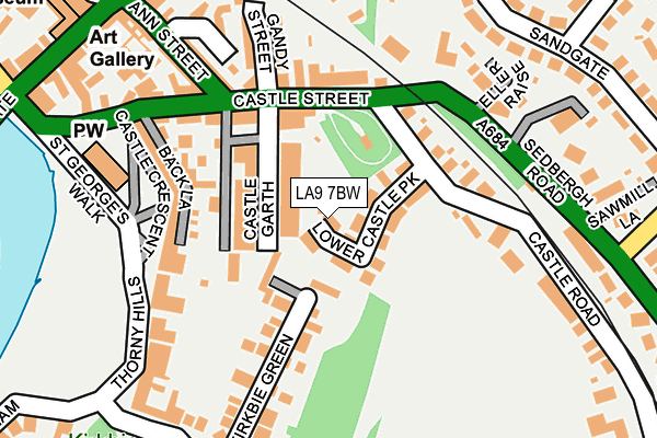 LA9 7BW map - OS OpenMap – Local (Ordnance Survey)