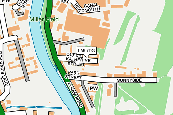 LA9 7DG map - OS OpenMap – Local (Ordnance Survey)