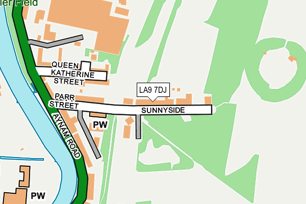 LA9 7DJ map - OS OpenMap – Local (Ordnance Survey)