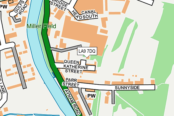 LA9 7DQ map - OS OpenMap – Local (Ordnance Survey)