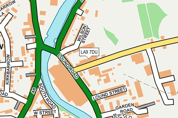 LA9 7DU map - OS OpenMap – Local (Ordnance Survey)