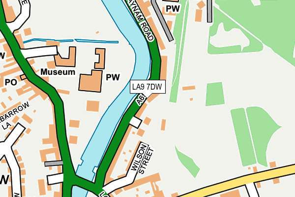 LA9 7DW map - OS OpenMap – Local (Ordnance Survey)