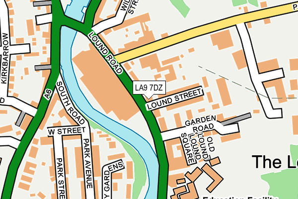 LA9 7DZ map - OS OpenMap – Local (Ordnance Survey)