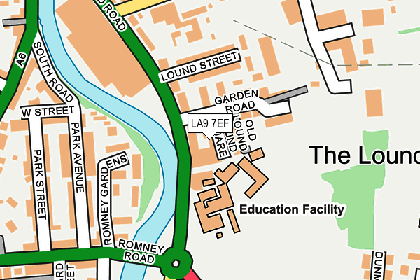 LA9 7EF map - OS OpenMap – Local (Ordnance Survey)