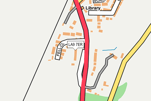 LA9 7ER map - OS OpenMap – Local (Ordnance Survey)