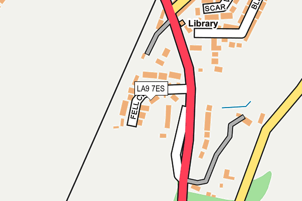 LA9 7ES map - OS OpenMap – Local (Ordnance Survey)