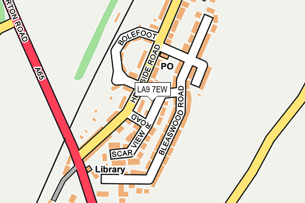 LA9 7EW map - OS OpenMap – Local (Ordnance Survey)