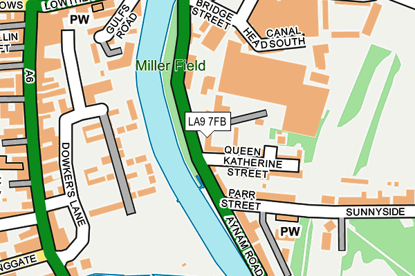 LA9 7FB map - OS OpenMap – Local (Ordnance Survey)