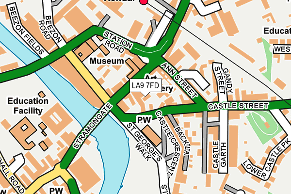 LA9 7FD map - OS OpenMap – Local (Ordnance Survey)