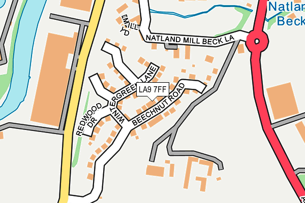 LA9 7FF map - OS OpenMap – Local (Ordnance Survey)