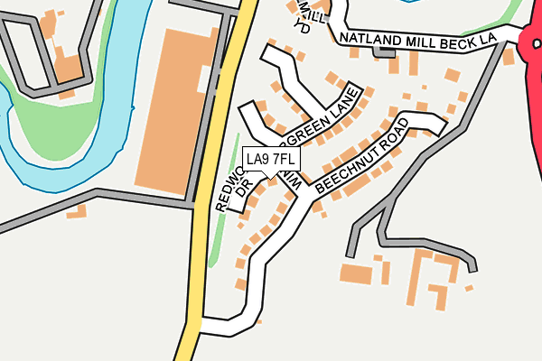 LA9 7FL map - OS OpenMap – Local (Ordnance Survey)