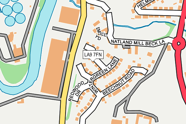 LA9 7FN map - OS OpenMap – Local (Ordnance Survey)