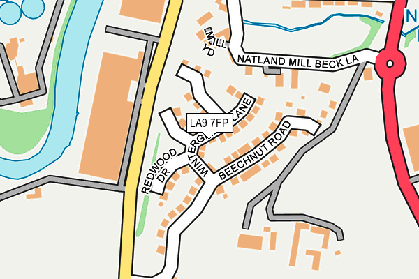 LA9 7FP map - OS OpenMap – Local (Ordnance Survey)