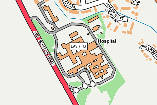 LA9 7FQ map - OS OpenMap – Local (Ordnance Survey)