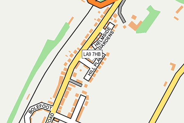 LA9 7HB map - OS OpenMap – Local (Ordnance Survey)