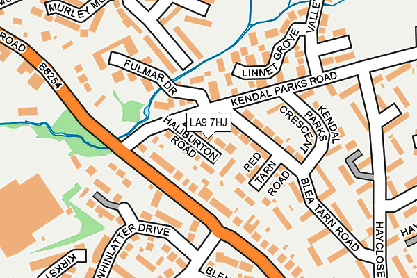 LA9 7HJ map - OS OpenMap – Local (Ordnance Survey)