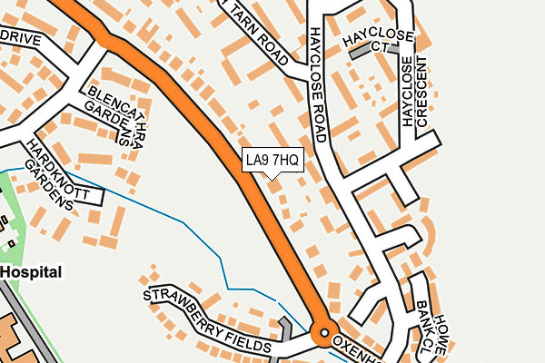 LA9 7HQ map - OS OpenMap – Local (Ordnance Survey)