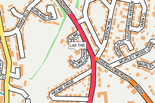 LA9 7HR map - OS OpenMap – Local (Ordnance Survey)