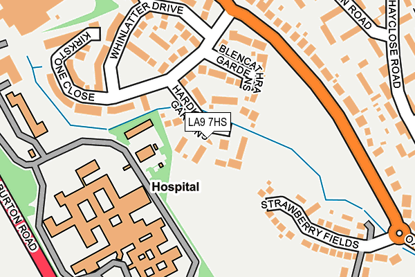 LA9 7HS map - OS OpenMap – Local (Ordnance Survey)