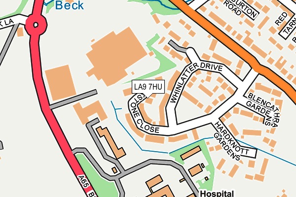 LA9 7HU map - OS OpenMap – Local (Ordnance Survey)