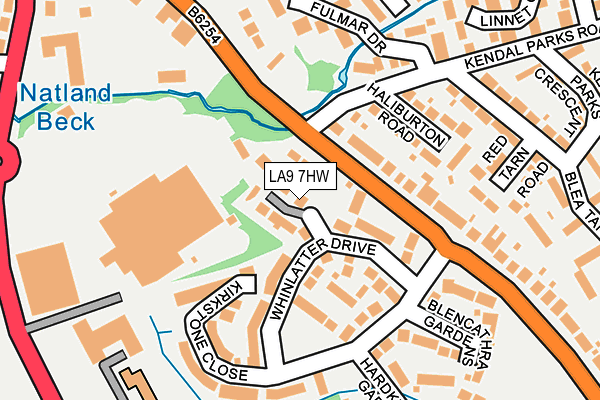 LA9 7HW map - OS OpenMap – Local (Ordnance Survey)