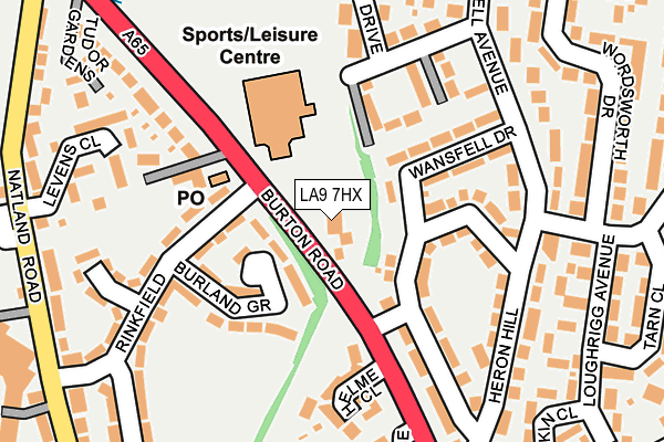 LA9 7HX map - OS OpenMap – Local (Ordnance Survey)