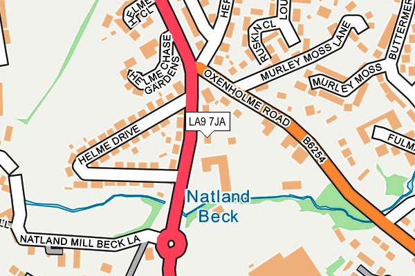 LA9 7JA map - OS OpenMap – Local (Ordnance Survey)