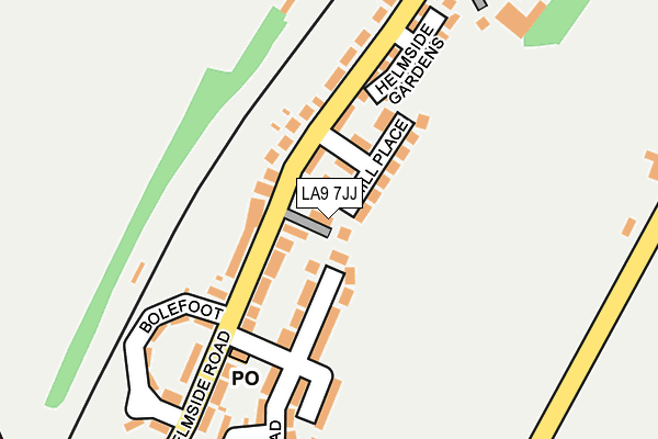 LA9 7JJ map - OS OpenMap – Local (Ordnance Survey)