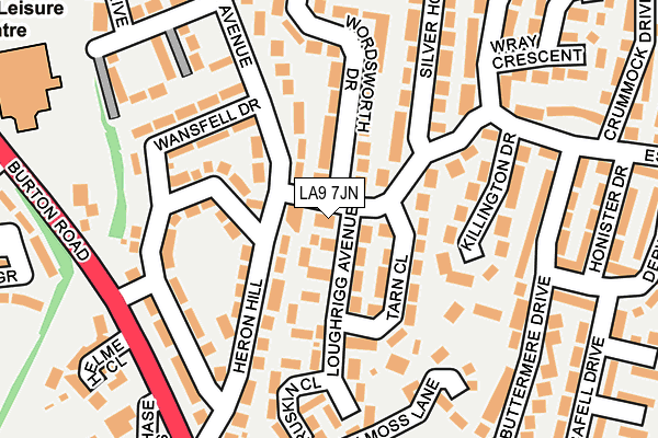 LA9 7JN map - OS OpenMap – Local (Ordnance Survey)