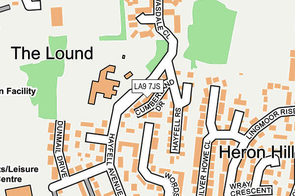LA9 7JS map - OS OpenMap – Local (Ordnance Survey)