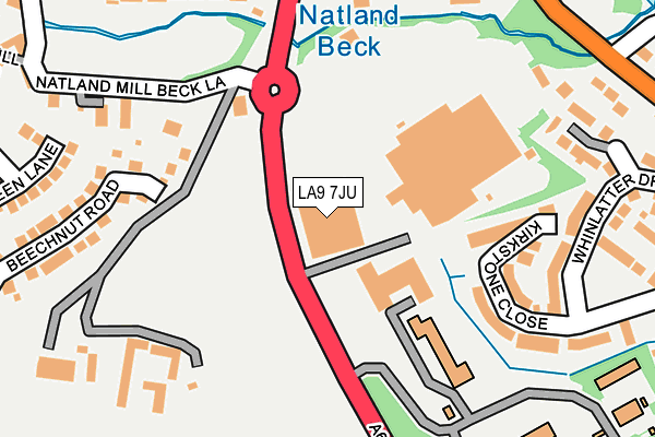 LA9 7JU map - OS OpenMap – Local (Ordnance Survey)