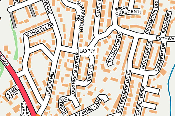LA9 7JY map - OS OpenMap – Local (Ordnance Survey)