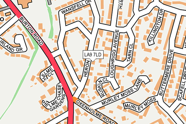 LA9 7LD map - OS OpenMap – Local (Ordnance Survey)