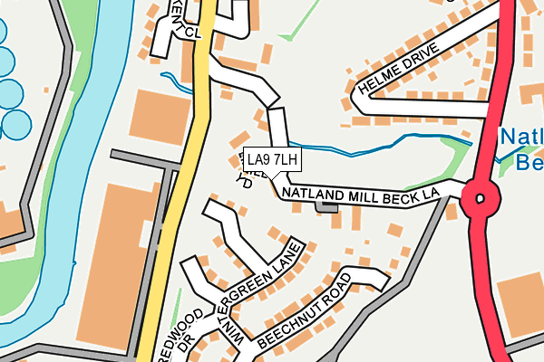 LA9 7LH map - OS OpenMap – Local (Ordnance Survey)
