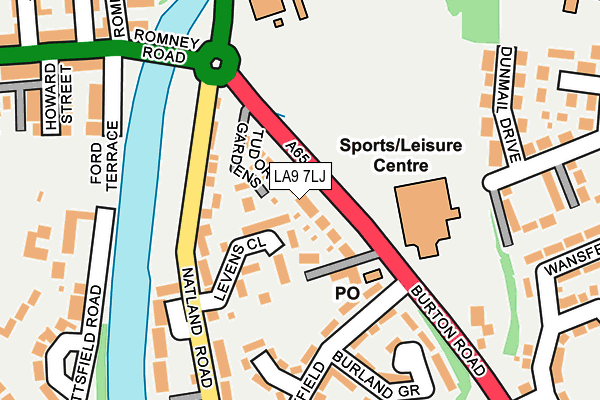 LA9 7LJ map - OS OpenMap – Local (Ordnance Survey)