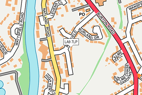 LA9 7LP map - OS OpenMap – Local (Ordnance Survey)