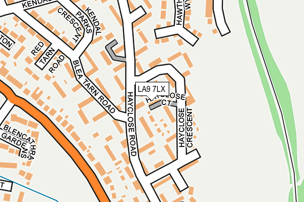 LA9 7LX map - OS OpenMap – Local (Ordnance Survey)
