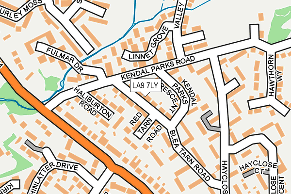 LA9 7LY map - OS OpenMap – Local (Ordnance Survey)