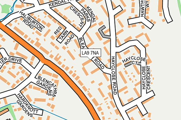 LA9 7NA map - OS OpenMap – Local (Ordnance Survey)