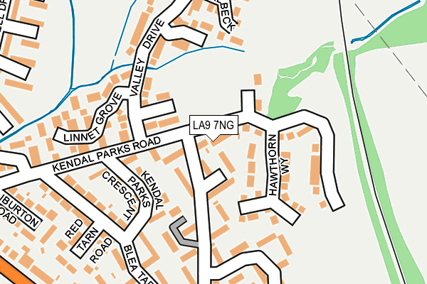 LA9 7NG map - OS OpenMap – Local (Ordnance Survey)