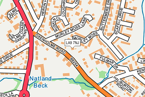 LA9 7NJ map - OS OpenMap – Local (Ordnance Survey)