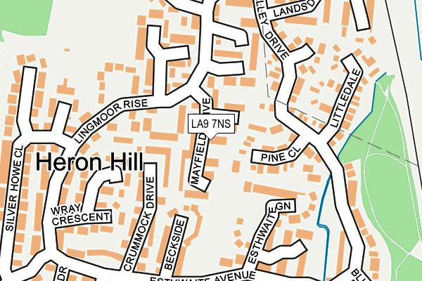 LA9 7NS map - OS OpenMap – Local (Ordnance Survey)
