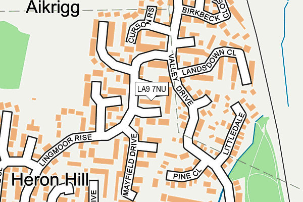 LA9 7NU map - OS OpenMap – Local (Ordnance Survey)