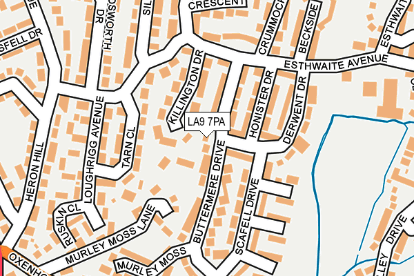 LA9 7PA map - OS OpenMap – Local (Ordnance Survey)
