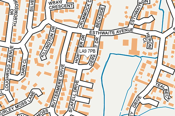 LA9 7PB map - OS OpenMap – Local (Ordnance Survey)
