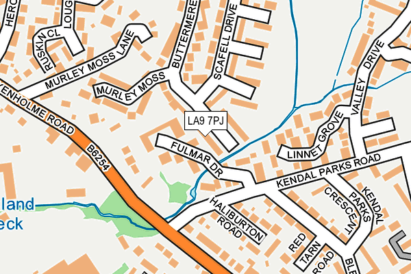LA9 7PJ map - OS OpenMap – Local (Ordnance Survey)