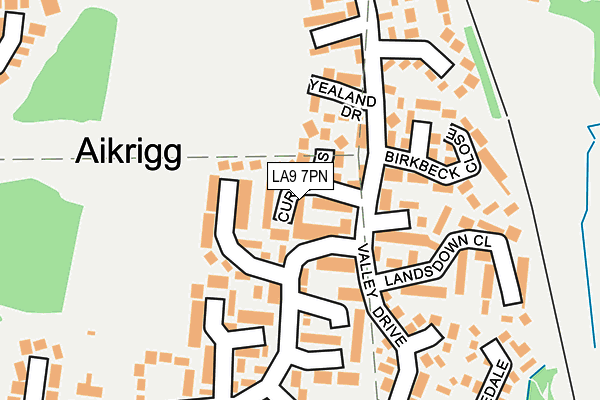 LA9 7PN map - OS OpenMap – Local (Ordnance Survey)