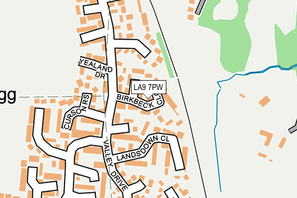 LA9 7PW map - OS OpenMap – Local (Ordnance Survey)