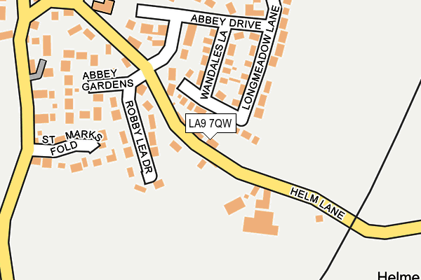 LA9 7QW map - OS OpenMap – Local (Ordnance Survey)