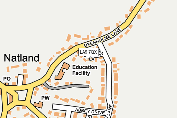 LA9 7QX map - OS OpenMap – Local (Ordnance Survey)
